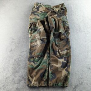 Vintage 90s US Military Pants Mens 29x30 Woodland Camo BDU Combat Cargo‎ Ripstop